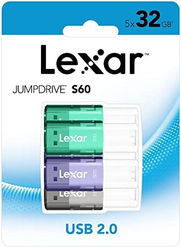 Флаш памети Lexar® JumpDrive® S60 USB 2.0, 32 GB, Различен Комплект от 5 Устройства