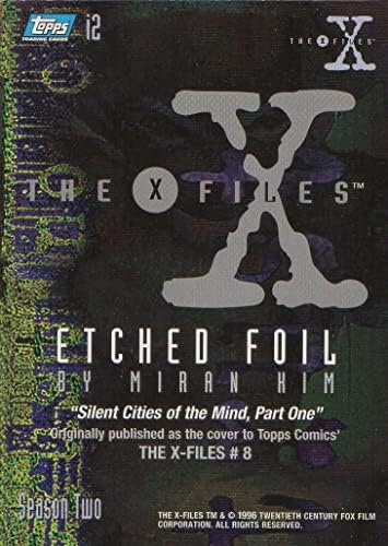 1996 X-F Silent Cities of the Mind, първа част 8 са подбрани търговска картичка с надпис върху фолио