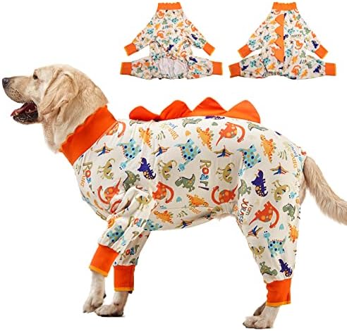 LovinPet Гащеризон за по-големи кучета, Пижами За големи Кучета, за Защита От Вылизывания, Облекло За кучета След операцията, Пижами За големи