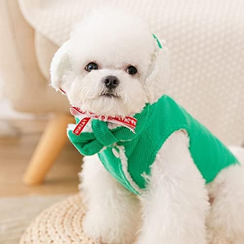 Дрехи за кучета WALNUTA, Однотонная яке, Облекло за Кучета, Дебело Кадифе дрехи за малките Супер домашни любимци, Есен-Зима (Цвят: