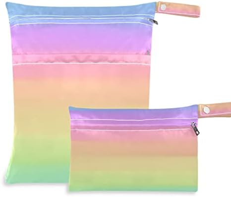 Kigai 2 бр., Чанта за влажни сушене на цветна Лента, Водоустойчива Многократна употреба Тъканни Чанта за Влажни Сушене на Пелени за Пътуване,