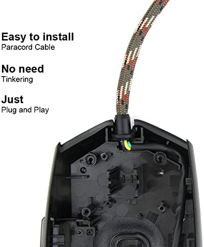 Кабел Paracord за геймърски мишки - за серия от Cooler Master MM711 - (Кафяв RP01)