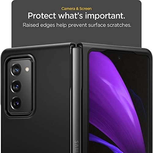 Калъф Spigen Thin Fit, Предназначени за Samsung Galaxy Z Fold 2 Case (2020 Г.) - Черен