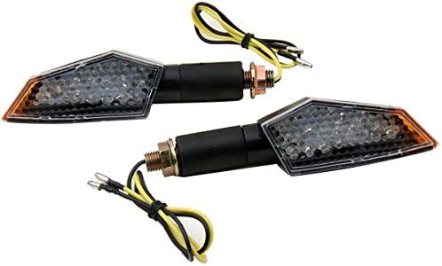 MotorToGo Черен С Дълъг Стълб на LED Мотоциклетни Мигачи, Индикатори, Светлини, Съвместими за Yamaha Vmax 1700
