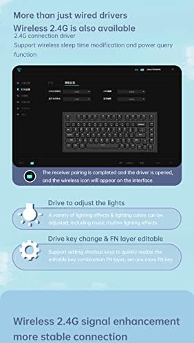 Механична клавиатура FL ESPORTS Q75 82 клавишите 2.4 g Безжична Bluetooth Жичен Пълна клавиш с гореща замяна RGB Светлинен ефект софтуер за редактиране на макроси на Водача (бял Ч?