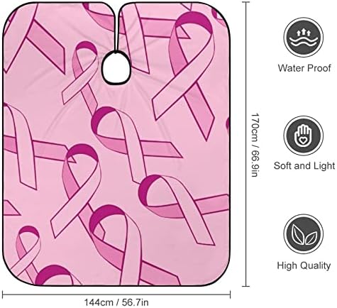 Розовата Лента Информираността за Рака на гърдата Фризьорски салон Наметало За Подстригване Водоустойчив Наметало за Подстригване