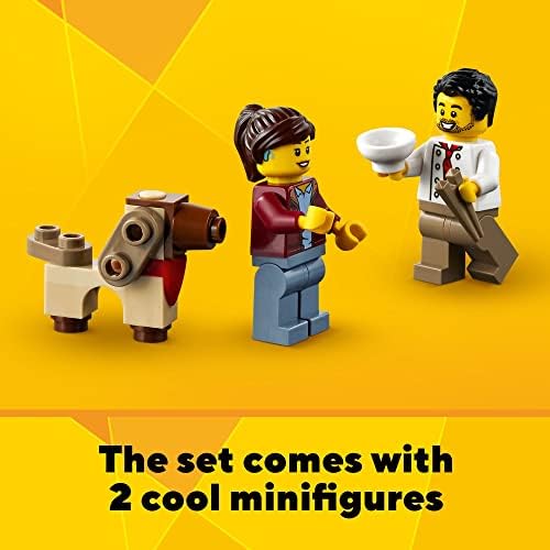 LEGO Creator 3в1, Юфка Магазин в центъра на града, от дома до магазин под наем или за Аркадни, Модулна Сграда Набор от 31131, Играчка