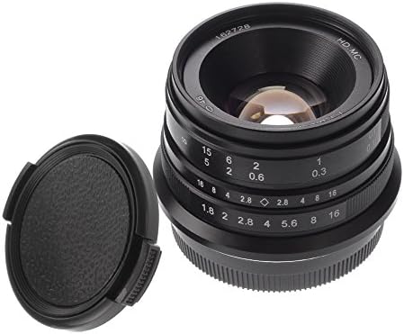 Обектив Fotga 25 мм f1.8 с ръчно фокусиране HD/MC Prime за огледално-рефлексни фотоапарати Fujifilm FX Mount X-T10 X-Pro1 X-Pro2 X-A1,