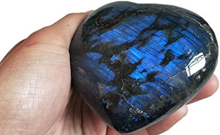 lgw crystal 7-8 см Натурален Лабрадорит Сърце Лунен Камък, Естествени Камъни и Минерали Лечебните Бижута Любовно Украса