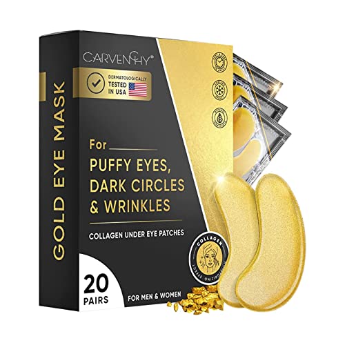 Маска за очи с 24 Карата злато (20 двойки), за лечение на отоци под очите и тъмните кръгове, подобрява състоянието на кожата около очите, за премахване на торбички под о
