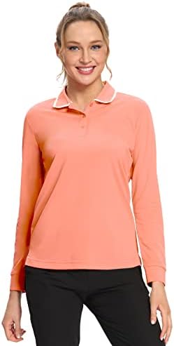 Hiverlay Дамски Ризи Топка за Голф UPF 50 +, Охлаждаща Солнцезащитная Риза с дълъг ръкав, бързо съхнещи Леки Слънчеви Стаи Блузи, Ежедневни