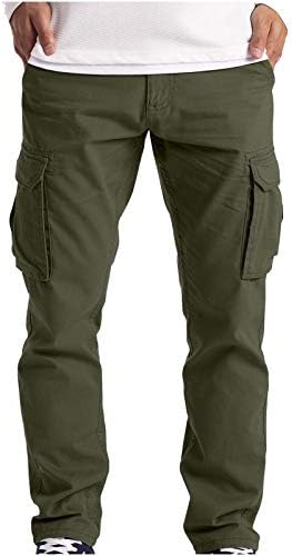 Мъжки Панталони с много джобове, Външни Панталони-Карго За Бягане, Работни Туристически Тактическите Преки Свободни Панталони,
