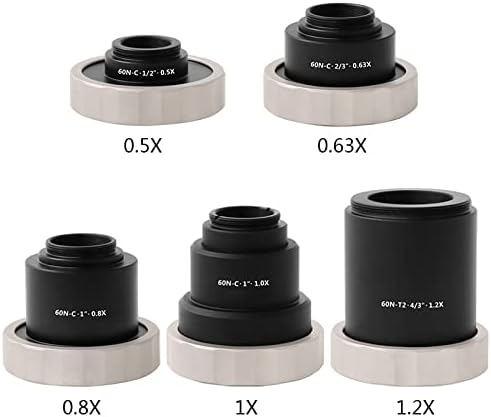 Аксесоари за микроскоп 0.5 X 0.63 X 0.8 X 1X 1.2 X, за камери микроскоп Адаптер C Затваряне на Лабораторни консумативи (Цвят: 0.5