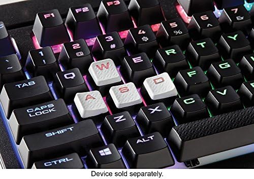 Набор от клавиши CORSAIR Gaming Performance FPS MOBA Keycap Kit – за механични клавиатури – Гребец за ключове в комплекта - Бял