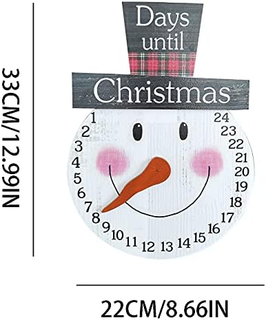 Delarsy 64bZrU Дървена Коледен Календар за Обратно Броене Висулка Коледна Украса
