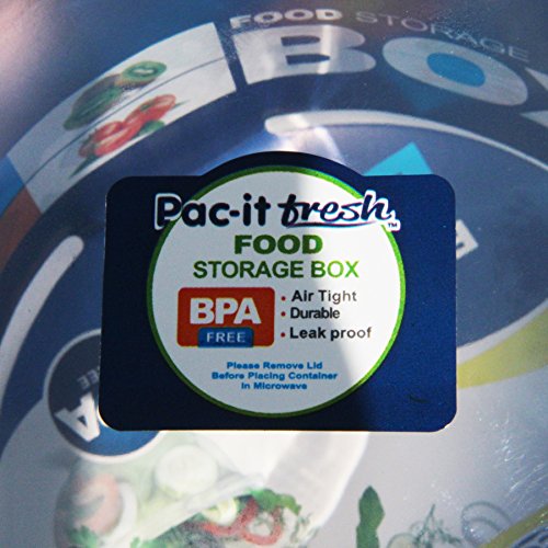 Леки хранителни контейнери Pac-it Fresh от ROC'N Продукти - Комплект от 2 пластмасови контейнери със силиконов уплътнителен капак