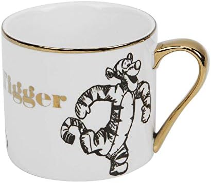 Дисни Tigger Classic, нова са подбрани чаша от костен порцелан със златна декорация и подарък кутия - официално лицензирани