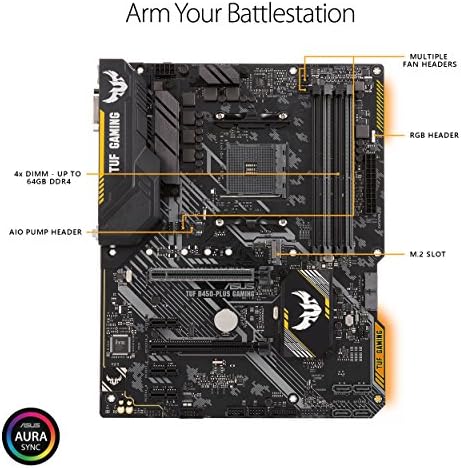 Детска дънна платка ASUS TUF B450-Plus (ATX) AMD Ryzen 2 AM4 DDR4 HDMI DVI M. 2