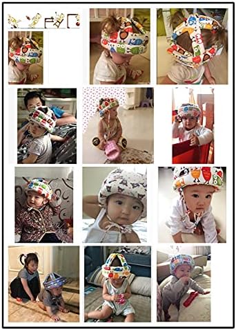 DFGHJ Регулируема детска шапчица, шапка за деца, шапчица от сблъсъци, Детска шапчица от падане, Детска предпазна каска
