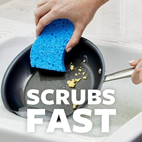 Гъба Scotch-Brite Scrub Dots Без драскотини, Гъба за почистване на кухня, баня и домакинство, Гъба без драскотини, Безопасни за съдове