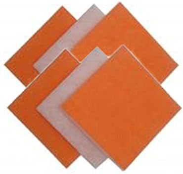 (6 опаковки) Оранжево-бели тампони за въздушен филтър от полиестер с дебелина от 1 инч, MER 8, лепкава (18x20x1)