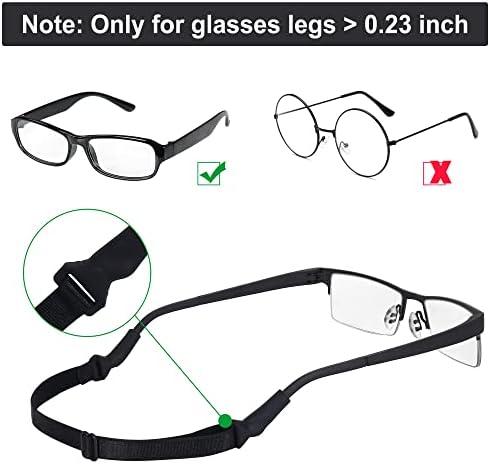 DZDY Спортни очила Нескользящая въже Регулируема каишка за очила Определя каишка за очила крака точки устойчива на плъзгане