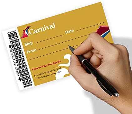 Етикети с круизни патици: Златна ветроходство карта Carnival Cruise Line, виси етикет с гумена патица, размер на визитка 2x3,5 инча,