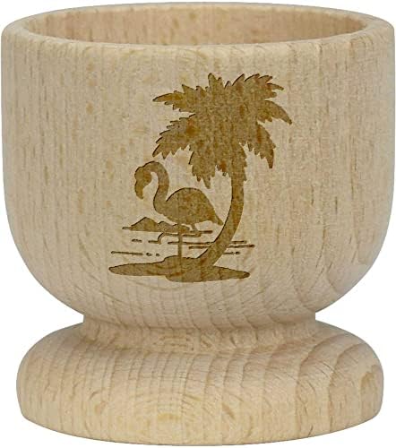 Дървена чаша за яйца Azeeda Фламинго и палма (EC00023116)