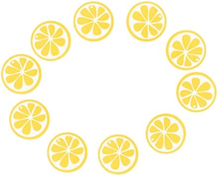Amosfun САМ Материал Аксесоари Декор с букви Лимонов Декор Дървесен Декор Фалшиви Лимони Дървени Изрезки за Лимон Дървени Филийки Лимон, за