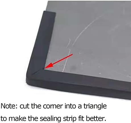 Гумена Кантиране на кант Tintvent Черен цвят, Запечатване на Ръбове U-образен канал от PVC пластмаса, Защита на острия метален ръб, идеален за 1/8 инча, черен (10 фута)