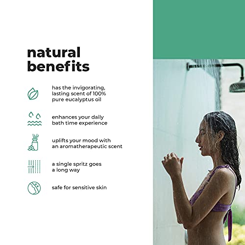 Спрей за душата TreeActiv Extra Strength Daily | Освежители за душ от естествен екстракт от Евкалипт | Ароматерапевтични Мъгла
