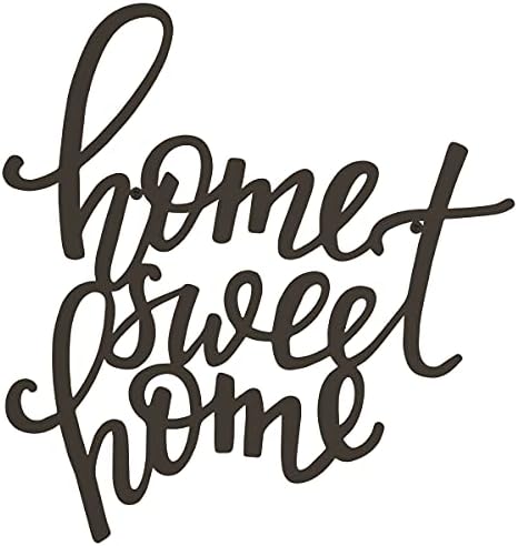 Луксозен Домашен Метален Силует, Скъпа Стенни Знак-3D Word Art Home Accent Decor -идеални за съвременния селски или винтажного ферма стил, тъмно-кафяв