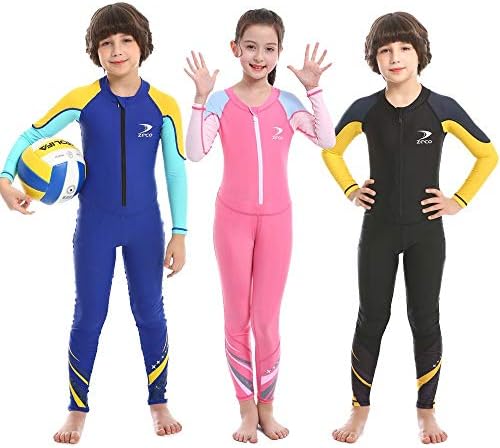 Детски бански ZCCO, Слънцезащитен костюми За момчета и Момичета, Неопрен UPF50 +, със защита От акне, Бански костюми