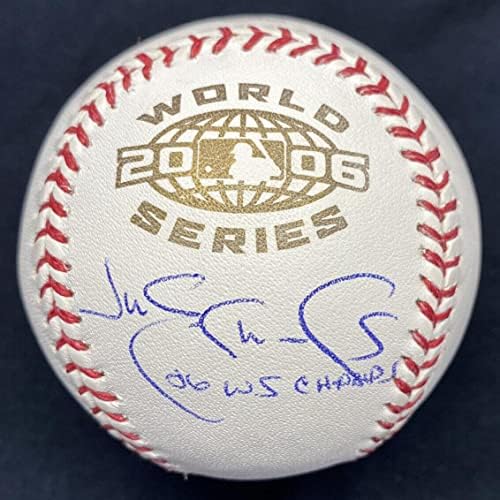 Джим Едмъндс 06 WS Champs Подписа Логото на Световните серии 2006 Бейзболни топки на MLB с Голографическими автограф
