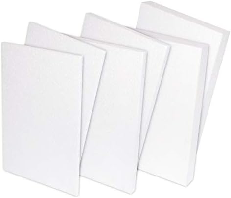 Silverlake Занаятите Foam Block - 6 Опаковки на различни листове стиропор EPS 11x17 за извършване на работи, моделиране, артистични проекти и цветни аранжировки - Изваяни панел за