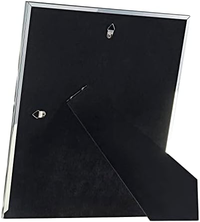 Правоъгълна сребърно покритие Матово рамка за снимки Happy Homewares с размери 8 x 10 инча, Устойчиви на потъмняване на стенописите, Покрита