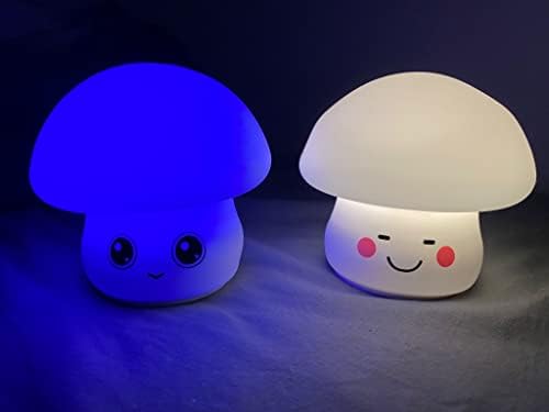 ZTHOME лека нощ за най-Малките Деца, Скъпа Лампа за Детска стая във формата на Гъба, Акумулаторна, с Променящ се Цвят с помощта на сензорен