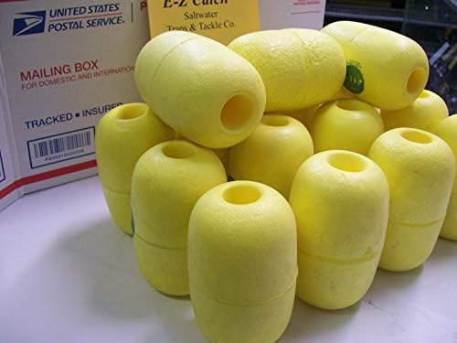 E-Z Параграф 15 Опаковки Жълти, овални шамандури от PVC с Размер 2-3 / 4 х 4-1/4 x 3/4