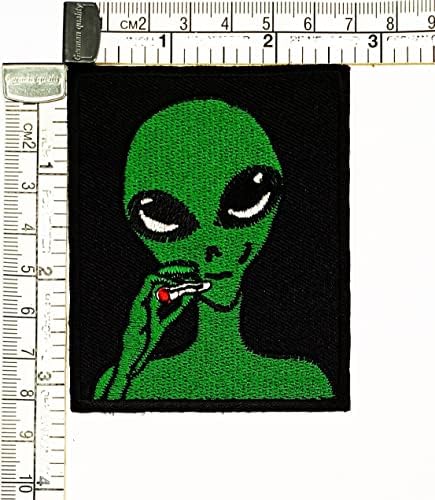 Kleenplus с анимационни герои Пушачите извънземно, детски икона с бродерия Ютия, пришитый икона за дънкови якета, шапки, раници, тениски, стикери,