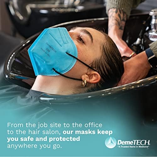 Респираторная маска DEMETECH D95 за защита от твърди частици, Сгъване, с ушни панти, Направено в САЩ, Кутия от 20