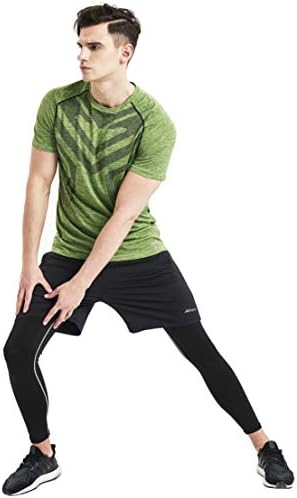 Akilex Мъжка Тениска за Бягане Dry Fit, Спортен Топ на Открито с Къс Ръкав, Удобен Спортен Топ
