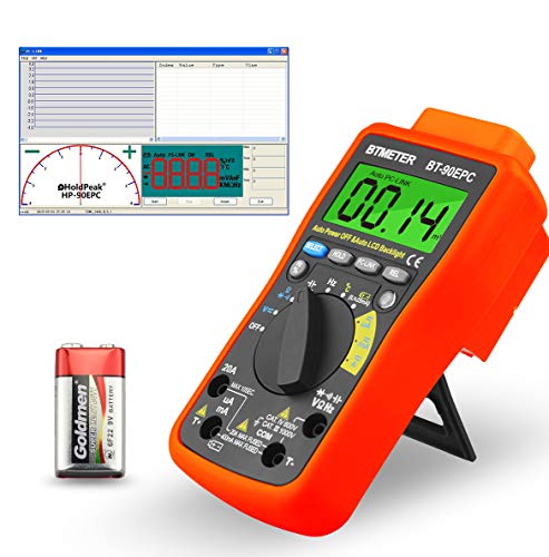 BTMETER BT-90EPC Цифров Мултицет, Автоматично Измерване на температурата на ac/dc, Волт-Ампер-Ти, Електрически Мультитестер, с цел синхронизиране на USB от КОМПЮТЪР за регистр