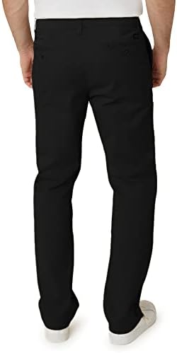 Мъжки панталони цвят каки Chaps - Класически Ежедневни панталони на директно намаляване - Удобни Ластични панталони-chinos с гъвкава