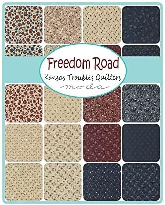 Торта на пластове Moda Fabrics Freedom Road, квадрати за юрган 42-10 инча от Kansas Troubles Quilters, асорти