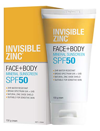 Слънцезащитните кремове за лице и тяло с невидим цинк PF 50 UVA – UVB (150 г / 5,29 унция)