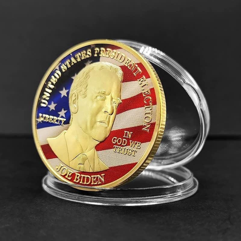 2020 Възпоменателна монета 46-ти президент на САЩ Байдън Златен цвят Challenge Монети Златни монети с Колекционерска стойност