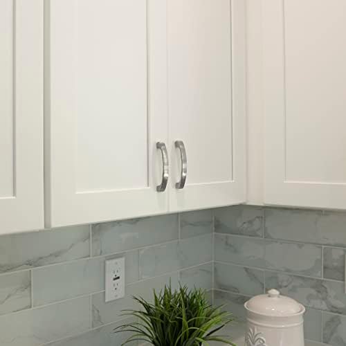 Здрава Традиционната Класическа дръжка за кухненски шкаф серия Modket Simplicity — Общата дължина на 4-3 / 8, 3-3 / 4 (96 мм) Центрове