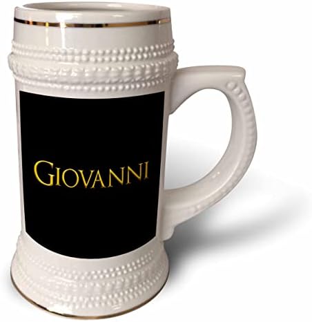 3дРоуз Джовани - модно мъжко име в Америка. Жълт в черен талисман - чаша за стейна на 22 унция (stn_354971_1)