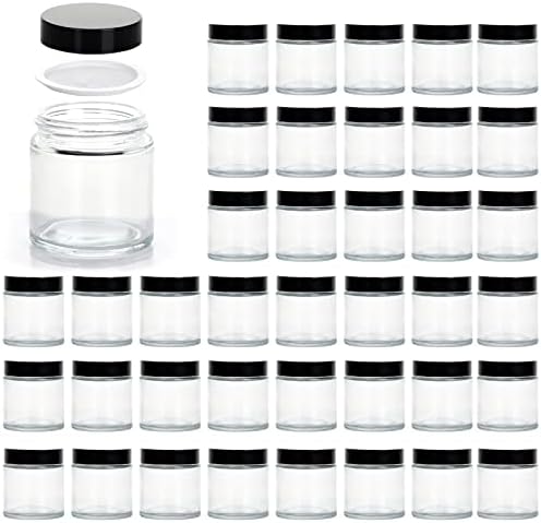 Стъклени буркани Хоакин 4 грама с Капаци, Мини-Кръгли Буркани за Консервиране с широко гърло, 40 опаковки, Празни Козметични