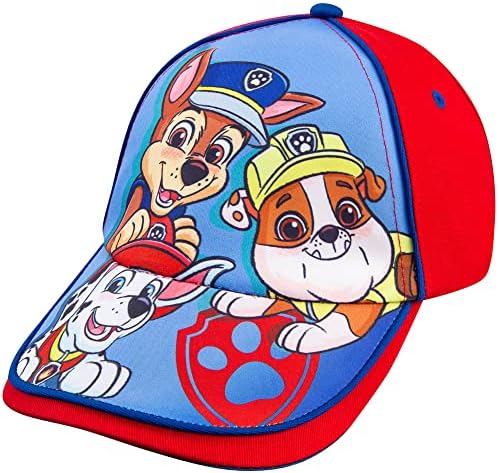 Бейзболна шапка за момчета Nickelodeon Chase Marshal и Ръбъл Boys - Червена и синя - на Възраст от 2 до 4 години - Регулира